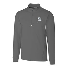 Cleveland Browns Cutter & Buck Big & Tall Traverse Stretch Eco Quarter-Zip Pullover Top Gray - NFL