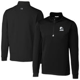 Cleveland Browns Cutter & Buck Big & Tall Traverse Stretch Eco Quarter-Zip Pullover Top Black - NFL