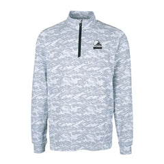 Cleveland Browns Cutter & Buck Big & Tall Traverse Stretch Eco Camo Print Quarter-Zip Top Charcoal - NFL