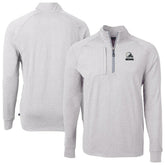 Cleveland Browns Cutter & Buck Big & Tall Adapt Eco Knit Quarter-Zip Top Heather Gray - NFL