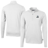 Cleveland Browns Cutter & Buck Big & Tall Virtue Eco Pique Recycled Quarter-Zip Pullover Top White - NFL