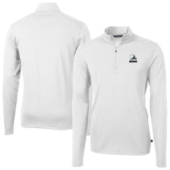 Cleveland Browns Cutter & Buck Big & Tall Virtue Eco Pique Recycled Quarter-Zip Pullover Top White - NFL