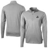 Cleveland Browns Cutter & Buck Big & Tall Virtue Eco Pique Recycled Quarter-Zip Pullover Top Gray - NFL