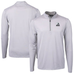 Cleveland Browns Cutter & Buck Big & Tall Virtue Eco Pique Micro Stripe Recycled Quarter-Zip Pullover Top Gray - NFL