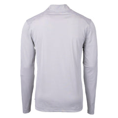 Cleveland Browns Cutter & Buck Big & Tall Virtue Eco Pique Micro Stripe Recycled Quarter-Zip Pullover Top Gray - NFL