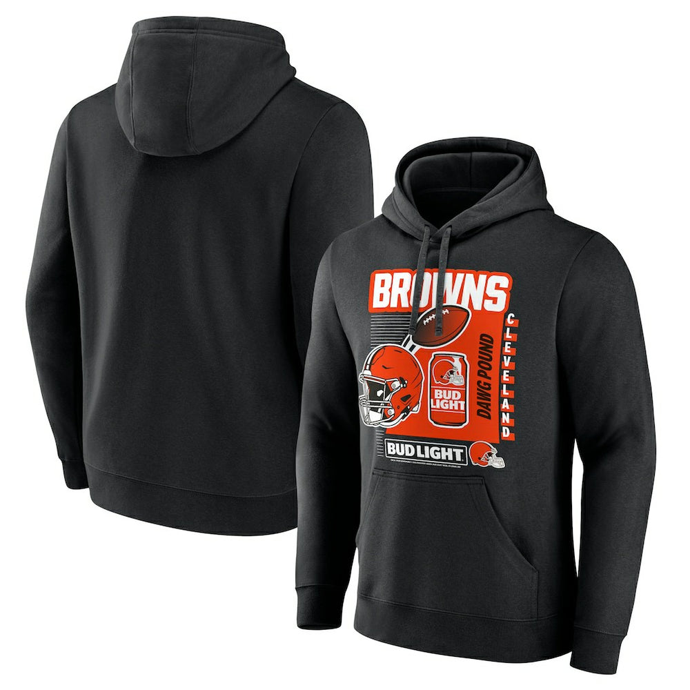 Cleveland Browns Bud Light Pullover Hoodie Black - NFL