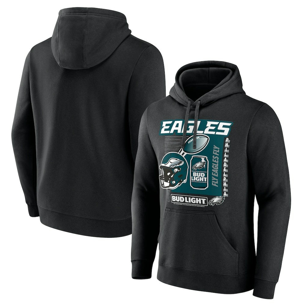 Philadelphia Eagles Bud Light Pullover Hoodie Black - NFL