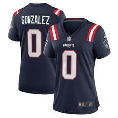 Christian Gonzalez New England Patriots Women's Team Game Jersey Navy - Nike