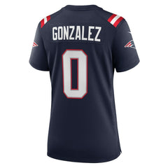 Christian Gonzalez New England Patriots Women's Team Game Jersey Navy - Nike