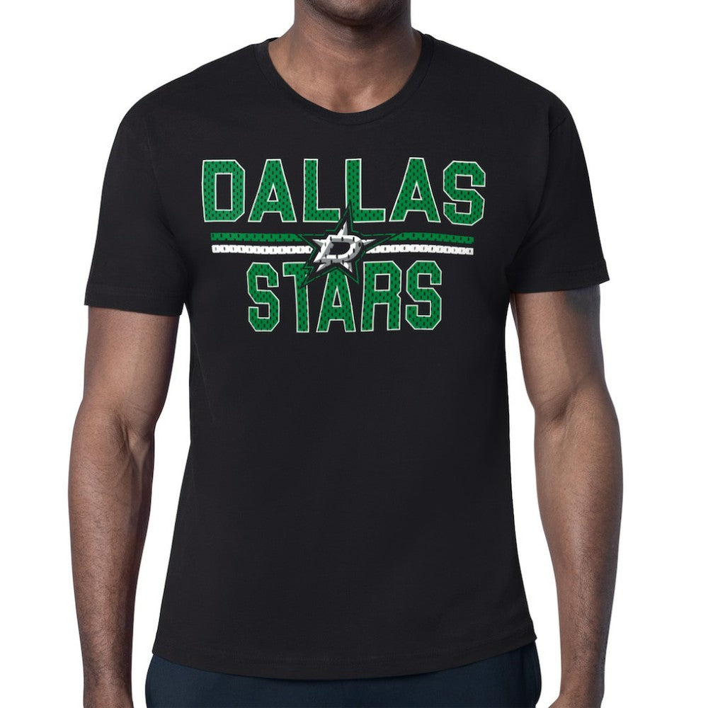 Dallas Stars - Starter Mesh Look Team Name T-Shirt Black