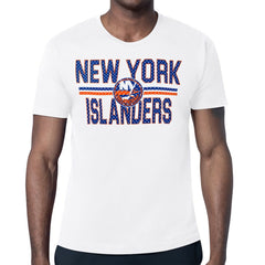 New York Islanders - Starter Mesh Look Team Name T-Shirt White