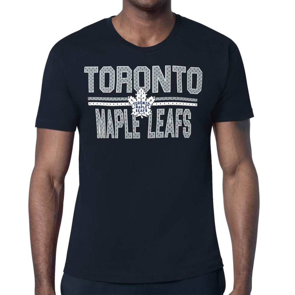 Toronto Maple Leafs - Starter Mesh Look Team Name T-Shirt Navy