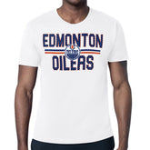 Edmonton Oilers - Starter Mesh Look Team Name T-Shirt White