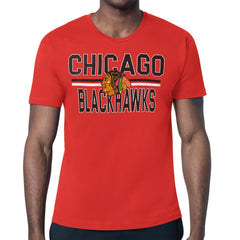 Chicago Blackhawks Starter Mesh Look Team Name T-Shirt Red