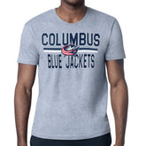 Columbus Blue Jackets - Starter Mesh Look Team Name T-Shirt Heather Gray