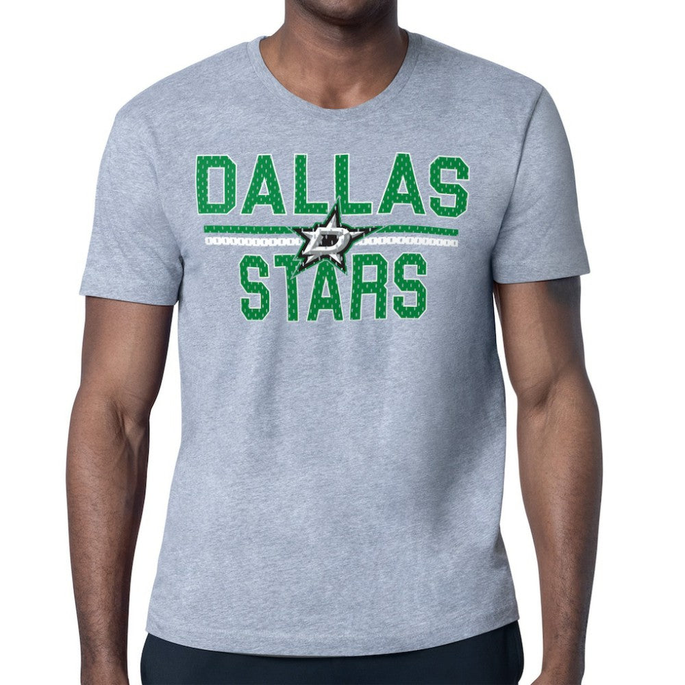 Dallas Stars - Starter Mesh Look Team Name T-Shirt Heather Gray