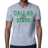 Dallas Stars - Starter Mesh Look Team Name T-Shirt Heather Gray