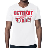 Detroit Red Wings - Starter Mesh Look Team Name T-Shirt White