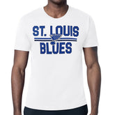 St. Louis Blues - Starter Mesh Look Team Name T-Shirt White