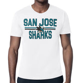 San Jose Sharks - Starter Mesh Look Team Name T-Shirt White