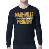 Nashville Predators - Starter Mesh Look Team Name Long Sleeve T-Shirt Navy