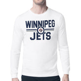 Winnipeg Jets - Starter Mesh Look Team Name Long Sleeve T-Shirt White