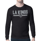 Los Angeles Kings - Starter Mesh Look Team Name Long Sleeve T-Shirt Black