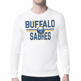 Buffalo Sabres - Starter Mesh Look Team Name Long Sleeve T-Shirt White