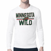 Minnesota Wild - Starter Mesh Look Team Name Long Sleeve T-Shirt White
