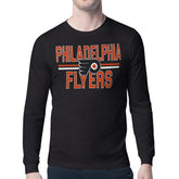 Philadelphia Flyers - Starter Mesh Look Team Name Long Sleeve T-Shirt Black