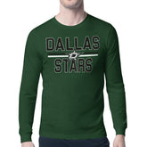 Dallas Stars - Starter Mesh Look Team Name Long Sleeve T-Shirt Green