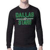Dallas Stars - Starter Mesh Look Team Name Long Sleeve T-Shirt Black