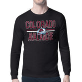 Colorado Avalanche - Starter Mesh Look Team Name Long Sleeve T-Shirt Black
