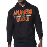 Anaheim Ducks - Starter Mesh Look Team Name Logo Tri-Blend Pullover Hoodie Black