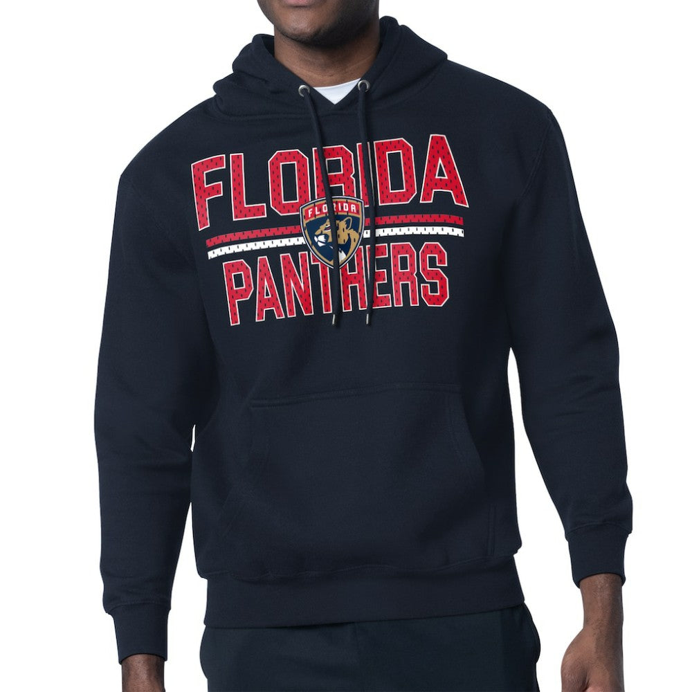 Florida Panthers - Starter Mesh Look Team Name Logo Tri-Blend Pullover Hoodie Navy