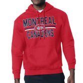 Montreal Canadiens - Starter Mesh Look Team Name Logo Tri-Blend Pullover Hoodie Red