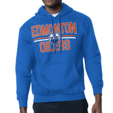 Edmonton Oilers - Starter Mesh Look Team Name Logo Tri-Blend Pullover Hoodie Royal