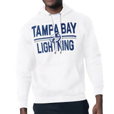 Tampa Bay Lightning - Starter Mesh Look Team Name Logo Tri-Blend Pullover Hoodie White
