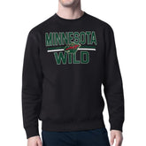 Minnesota Wild - Starter Mesh Look Team Name Logo Pullover Sweatshirt Black