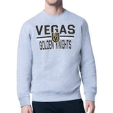 Vegas Golden Knights Starter Mesh Look Team Name Logo Pullover Sweatshirt Heather Gray