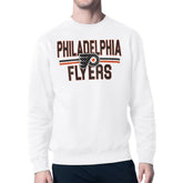 Philadelphia Flyers - Starter Mesh Look Team Name Logo Pullover Sweatshirt White