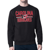 Carolina Hurricanes - Starter Mesh Look Team Name Logo Pullover Sweatshirt Black
