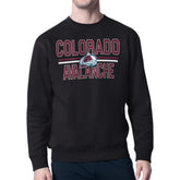 Colorado Avalanche - Starter Mesh Look Team Name Logo Pullover Sweatshirt Black