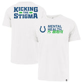 Indianapolis Colts '47 Unisex Mental Health is Health Kicking the Stigma Franklin T-Shirt White - 47 brand