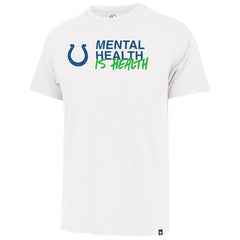 Indianapolis Colts '47 Unisex Mental Health is Health Kicking the Stigma Franklin T-Shirt White - 47 brand