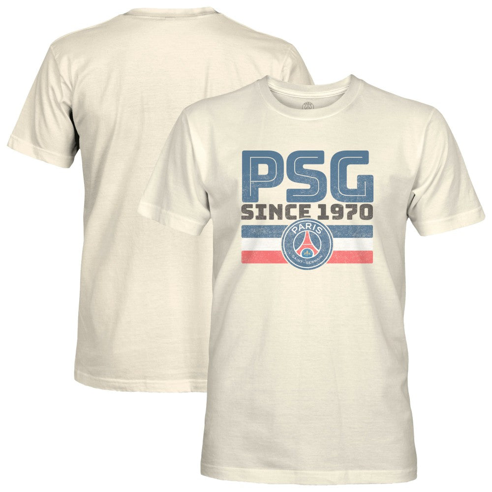 Paris Saint-Germain 1863FC Retro Stripes T-Shirts - Tan