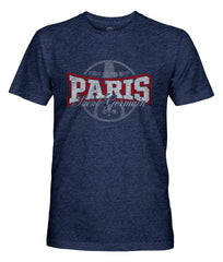 Paris Saint-Germain 1863FC Athletic Wordmark Vintage Tri-Blend T-Shirts - Navy