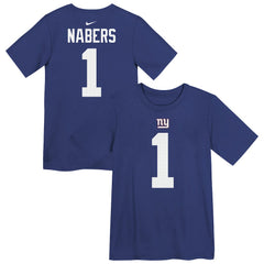 Malik Nabers New York Giants Preschool Name & Number T-Shirt Royal - Nike