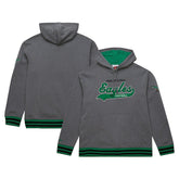 Philadelphia Eagles Vintage Logo Snow Washed Fleece Pullover Hoodie Heather Gray - Mitchell & Ness