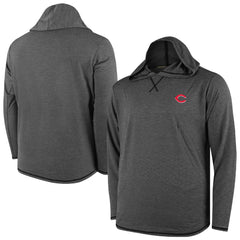 Cincinnati Reds Butter Stripe Tri-Blend Long Sleeve Hoodie T-Shirt - Black for sale